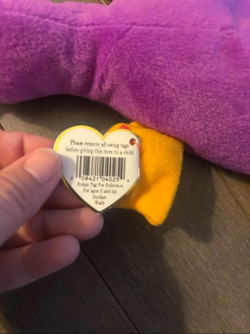 Ty Purple and Yellow Patti the Platypus - Picture 5 of 5